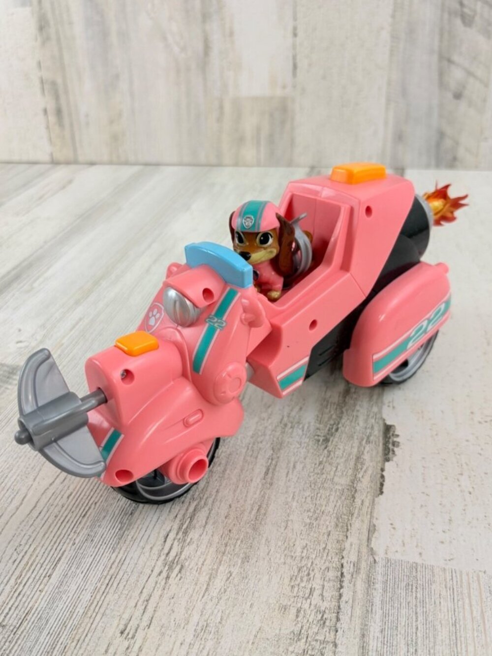 Paw Patrol Liberty Dachshund Action Figure With Motorcycle